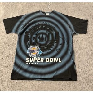 Vintage Super Bowl XXVIII 1994  T Shirt AOP All Over Print Dallas Cowboys Bills‎
